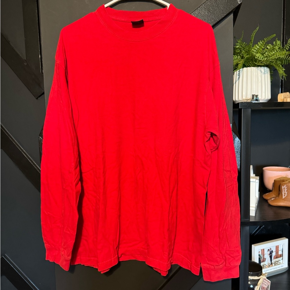 Kickin Basics Men’s Red Long Sleeve T-Shirt Size XL